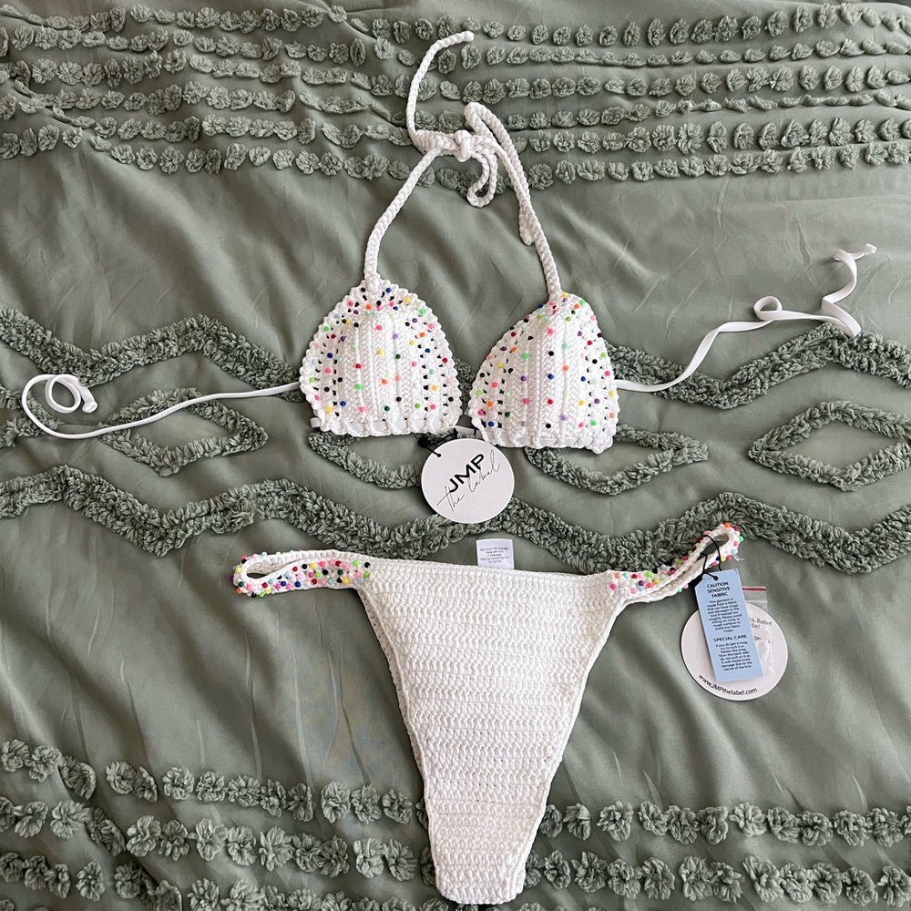 JMP the label Cabo crochet bikini NWT